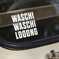 Autoaufkleber Waschi Waschi Looong | Auto Aufkleber lustig | Detailing Aufkleber | Vinylaufkleber | 10 cm x 10,1 cm Bild 1
