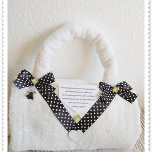 Geschenk für Frauen Handtasche aus Handtücher Geburtstag Valentinstag Muttertag Bild 2