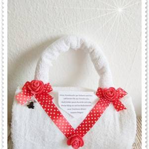 Geschenk für Frauen Handtasche aus Handtücher Geburtstag Valentinstag Muttertag Bild 3
