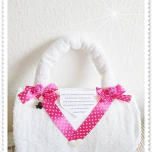 Geschenk für Frauen Handtasche aus Handtücher Geburtstag Valentinstag Muttertag Bild 6