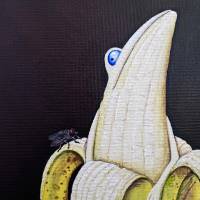 Dieser Bananenfrosch hat einen Leckerbissen entdeckt, Froschbild, Stilleben, Original Bild 4