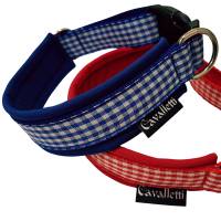 Hundehalsband Peter 45-50 cm verstellbar mit Steckschließe personalisierbar Halsband blau mit Polsterung Bild 1