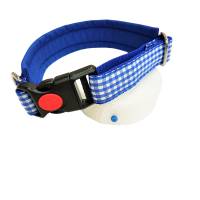Hundehalsband Peter 45-50 cm verstellbar mit Steckschließe personalisierbar Halsband blau mit Polsterung Bild 5