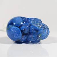 SONDERPREIS - Schädel mit blauen Murmeln und Glitzer in Resin / Epoxid Bild 9