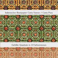 Geschenkpapier Gefüllte Quadrate, 15 Bogen Buntpapier, 3 Farben je 5 Bogen, Carta Varese/Carta Pura Bild 1
