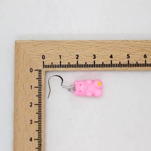 Pastell pinke Gummibärchen Ohrringe mit Edelstahl Ohrhaken, süßer Schmuck,  niedliche Tier Ohrhänger Bild 4