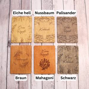Notizbuch aus Holz / Notizblock aus Holz / Journal aus Holz / DIN A6 / 120g Papier / Notizblock mit Elefantenmotiv Bild 7