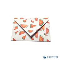 20 kleine Briefumschläge für Gutscheine / Visitenkarten / kleine Nachrichten | Aquarell Melone Design 015 Bild 1