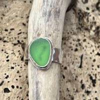 Seeglas-Ring, Seaglass-Ring, Strandglas-Ring, Meerglasring, Seaglass-Jewelry Bild 7