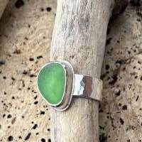 Seeglas-Ring, Seaglass-Ring, Strandglas-Ring, Meerglasring, Seaglass-Jewelry Bild 8