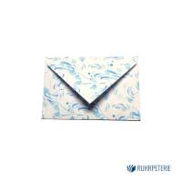 20 kleine Briefumschläge für Gutscheine / kleine Nachrichten | Blau weiße Blumen 023 Bild 1