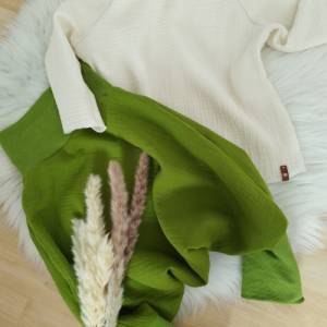 Visuell Design - Double Gauze -  Musselin Shirt -  Langarm Uni Farben Baumwolle Ökotex - Kinder oversize ohne Bündchen 8 Bild 1