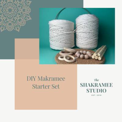 DIY Kit Makramee klein I DIY Starter Set I Makramee Starter Set I Makramee Garn I Material Set