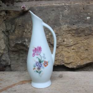 kleine Vase Henkelvase Blumendekor Porzellan DDR GDR Bild 1