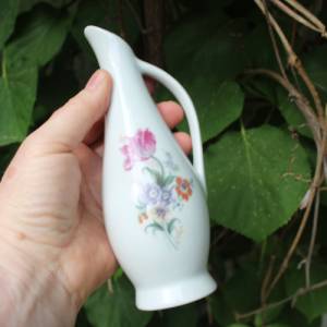 kleine Vase Henkelvase Blumendekor Porzellan DDR GDR Bild 7