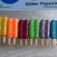 Dress it up Knöpfe    Eis am Stiel  (1 Pck.)   Glitter Popsicles Bild 1