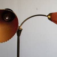 Vintage Stehlampe Mid Century Tütenlampe 2 Schirme Bild 10
