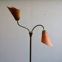 Vintage Stehlampe Mid Century Tütenlampe 2 Schirme Bild 2
