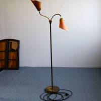 Vintage Stehlampe Mid Century Tütenlampe 2 Schirme Bild 5