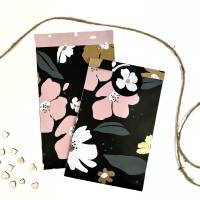 elegante Geschenktüten floral 5-50 Stück 12x19 cm Einpackmaterial Verschenken Dekorieren Frühling Sommer Flachbeutel Bild 1