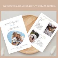 Moderne Wohnungsbewerbung für Familien und Singles mit Haustieren und Kindern: Vorlage für Word, Pages, Office & Canva Bild 5