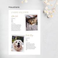 Moderne Wohnungsbewerbung für Familien und Singles mit Haustieren und Kindern: Vorlage für Word, Pages, Office & Canva Bild 7