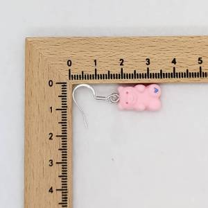 Pastell pinke Gummibärchen Ohrringe mit Edelstahl Ohrhaken, süßer Schmuck, niedliche Tier Ohrhänger Bild 4