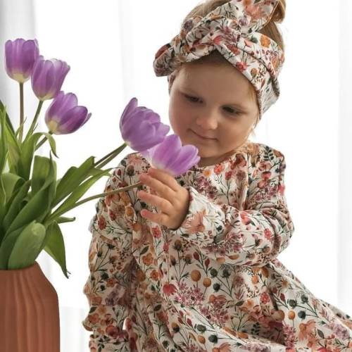 Visuell Design - Hippiekleid Blumen Neuheit -  schick Kinder Mädchen Retro Vintage