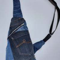 Crossbody Bag Rucksack Handtasche aus Jeans Bild 2