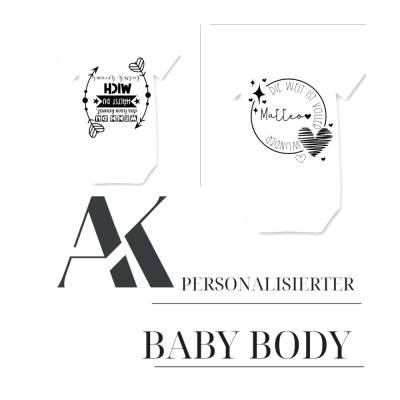 Baby Body, personalisiert - zur Verkündung der Schwangerschaft, Babyparty oder Geburt