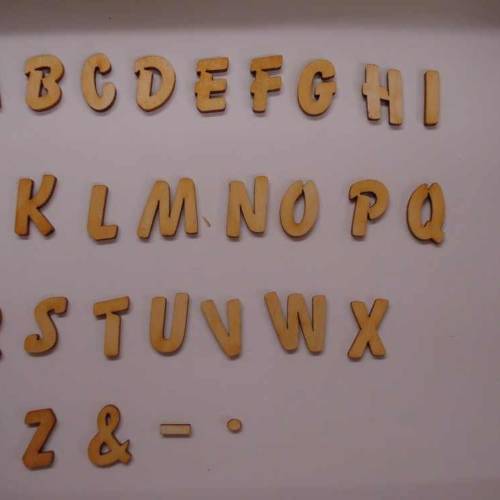 DIY Holz Großbuchstaben ABC 50mm bemalbar