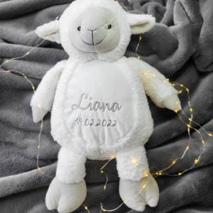 Kuscheltier Lamm mit Name | Kuscheltier personalisiert | Geschenkidee Weihnachten Bild 1