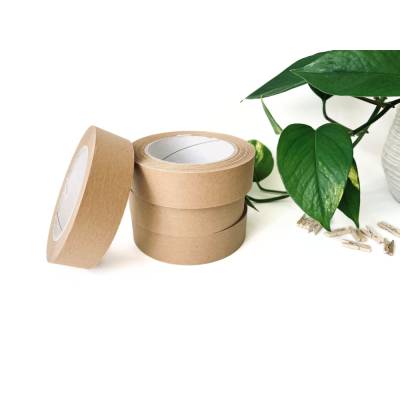 Papier-Klebeband 30mm umweltfreundliches Packband 50m braun schmales Paketklebeband Briefklebeband leise
