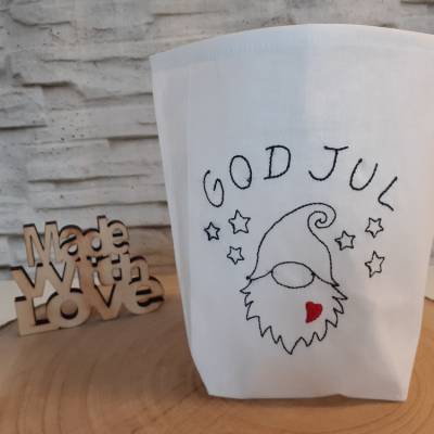 Lichtbeutel, Lichterbeutel, Lichtertüte, Windlicht, Deko, Wichtel, God Jul, Sterne