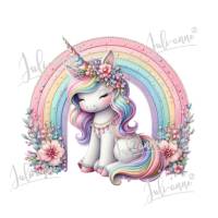 Bügelbild Rainbow Unicorn Bild 1