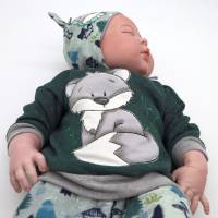 Erstlingsset, Neugeboren Set, Babyset, Erstausstattung, Pumphose, Oversizesweater, Ohrenmütze verschiedene Größen Bild 2