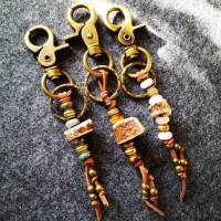Schlüsselanhänger, Taschenhänger, Horn und Stein Bild 3
