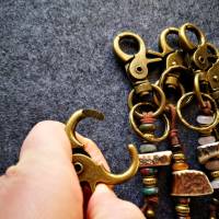 Schlüsselanhänger, Taschenhänger, Horn und Stein Bild 4
