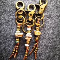 Schlüsselanhänger, Taschenhänger, Horn und Stein Bild 6