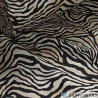 Stoff Baumwolle Polyester Elastan Alpen Sweat Jersey Tiger flauschig weich Bild 1