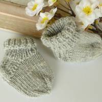 Warme Frühchensocken / Babysöckchen aus 8-fädiger Qualitäts - Sockenwolle.80/20 Socken ca. 8,5cm Fußlänge ungedehnt Bild 3