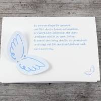 Klappkarte **Engelsflügel2** von ZWEIFARBIG Grußkarte Geburt Glückwunschkarte Flügel Geburtskarte Bild 2