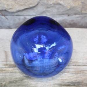 Pop Art Vase mit Einstichen Karl Friedrich kobaltblaues Glas mundgeblasen 70er Jahre Vintage Bild 6