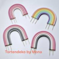 Tortendeko Tortentopper Regenbogen pastell , Rainbow Bild 10