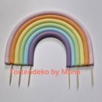 Tortendeko Tortentopper Regenbogen pastell , Rainbow Bild 5