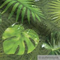 Stoff Dralon grün Dschungel Palme Philodendron wasserabweisend outdoor Bild 3