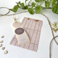 Geschenkaufkleber 5cm FOR YOU rosa lila flieder mit Goldeffekt Aufkleber rund Sticker mit Schrift für dich Geschenke Bild 3