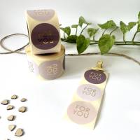 Geschenkaufkleber 5cm FOR YOU rosa lila flieder mit Goldeffekt Aufkleber rund Sticker mit Schrift für dich Geschenke Bild 4