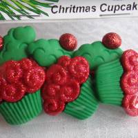 Dress it up Knöpfe   Muffin  (1 Pck.)  Christmas Cupcakes Bild 1