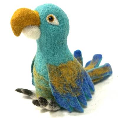 ARA, Papagei türkis, supersüsses Filztier/ Eierwärmer, auch als Deko, Geschenk, etc.